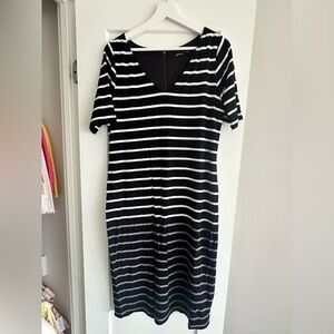 Reitmans Classic Black and White Midi Dress